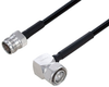 Fire Rated 4.3-10 Male Right Angle to 4.3-10 Female Low PIM Cable 200 cm Length Using SPF-250 Coax Using Times Microwave Parts - PE3C6349-200CM - Pasternack