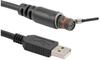 IP67 Rugged USB 2.0 Cable, Mighty Mouse 4 Pin Female Aluminum Cadmium Finish w/ Dust Cap to RJ45 Plug, 28/22AWG, LSZH, Black, 10.0F -- MUS2A00026-10F