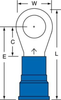 3M Scotchlok Blue Brazed Nylon Brazed Ring Terminal MN6-38RX - 1.58 in Length - 0.63 in Wide - 0.25 in Inside Diameter - 3/8 in Stud - 051128-58878 - R. S. Hughes Company, Inc.