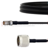 Snap-On BMA Jack to N Male Cable LMR-100 Coax in 6 Inch - FMCA1644-6 - Fairview Microwave Inc.
