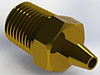 Precision Metal Orifices - Adapter, Barb x NPT Thread -- BW-10-BR - Image
