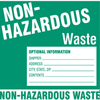 Hazardous Waste Labels - Label Non-Hazardous Waste - 60447 - Brady Corporation