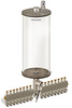 Levelux Clear View Multiple Feed Electro Lubricator, 1 gal Acrylic Reservoir, 16 Feeds, 1/8