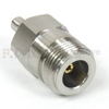 N Female (Jack) to QMA Female (Jack) Adapter, 1.25 VSWR -- SM5570 - Image