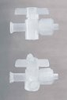 Adapter, PP, Female luer lock to three-way valve; (Kynar body and PP insert) -- GO-31200-80 - Image