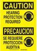 Brady B-302 Polyester Rectangle Yellow Personal Protection Equipment (PPE) Sign - 10 in Width x 7 in Height - Laminated - Language English / Spanish - TEXT: CAUTION / PRECAUCION - 38428 - 754473-38428 - R. S. Hughes Company, Inc.