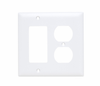 Combination Wall Plate, 1 Duplex Receptacle & 1 Decorator - TP826W - Legrand