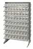 Bins & Systems - Clear-View Bins - Economy Shelf Bins - Sloped Shelving - Double Sided Pick Racks - QPRD-101CL - Image