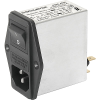 IEC Appliance Inlet C14 with Filter, Fuseholder 1-pole, Line Switch 2-pole -- FKH - Image