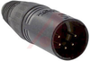 X-SERIES 5 PIN MALE CABLE CONN. BLK/GOLD - 70088544 - Allied Electronics, Inc.
