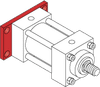 Series LH Low Pressure Hydraulic Cylinder - Model LH32 NFPA Style MF2 -- Blind Rectangular Flange Mounting - Image