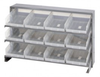 Bins & Systems - Clear-View Bins - Economy Shelf Bins - Sloped Shelving - Bench Racks - QPRHA-107CL - Image