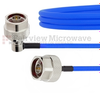 N Male to RA N Male Cable FM141FLEX Coax in 12 Inch and RoHS Compliant - FMCA1048-12 - Fairview Microwave Inc.