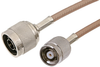 N Male to Reverse Polarity TNC Male Cable 60 Inch Length Using RG400 Coax - PE34626-60 - Pasternack