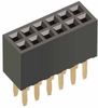 6+6 Pos. Female DIL Vertical Throughboard Conn. - M50-3000645 - Harwin Plc