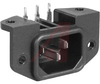 Inlet, Power; PCB Mount; 250 VAC; 12-15A; Nylon; Black - 70133350 - Allied Electronics, Inc.