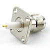 TNC Female (Jack) Connector Stub Terminal 4 Hole Flange (Panel Mount), Solder, Nickel Plated Brass Body, Length 0.701 In - SC4242 - Fairview Microwave Inc.