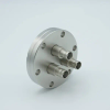 BNC Coaxial Feedthrough, 3 Pins, Grounded Shield, 2.75″ Conflat Flange, Without Air-side Connector - A0293-2-CF - MPF Products, INC.