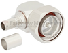 Right Angle 7/16 DIN Male (Plug) Connector For LMR-400 Cable, Crimp/Non-Solder Contact -- EZ-400-716M-RA-X - Image