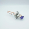 Thermocouple-Power Feedthrough, 2 Pairs Type E, w/ Miniature TC Connectors, 5000 Volts, 60 Amps, 3 Pins, 2.75″ Conflat Flange - A0800-4-CF - MPF Products, INC.