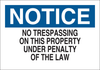 Brady B-401 High Impact Polystyrene Rectangle White Restricted Area / No Trespassing Sign - 14 in Width x 10 in Height - 95238 - 754476-95238 - R. S. Hughes Company, Inc.