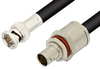 75 Ohm BNC Male to 75 Ohm BNC Female Bulkhead Cable 48 Inch Length Using 75 Ohm RG6 Coax - PE33417-48 - Pasternack
