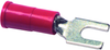 Terminal, Spade/fork, #4, Crimp, Red; Product Range Multicomp - 14T2233 - Newark, An Avnet Company