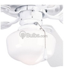 Schoolhouse Ceiling Fan Light Kit, White - P2601-30 - bulbs.com