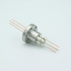 Power Feedthrough, 5000 Volts, 25 Amps, 4 Pins, 0.050″ Copper Conductors, 1.33″ Conflat Flange - A0270-3-CF - MPF Products, INC.