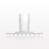 Bag Port Flange with Ribbed Base, Barbed, Natural - 61581 - Qosina Corp.