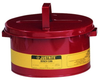 Justrite Red Steel 2 gal Safety Can - 5 7/8 in Height - 11 1/2 in Overall Diameter - JUSTRITE 10575 - JUSTRITE 10575 - R. S. Hughes Company, Inc.