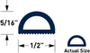 60 Durometer Neoprene Profile D Bulb Seals -- PR30470 - Image