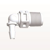 Threaded Elbow Connector, Barbed, White - N4E430 - Qosina Corp.