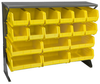 Akro-Mils Akrobin 30650 500 lb Blue Gray Powder Coated Cold Rolled Steel 16 ga Single Sided Single Sided Louvered Floor Rack - 52 5/8 in Overall Length - 13 1/2 in Width - 40 in Height - 30650GY240B -- 30650GY240B - Image