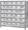 Storage Shelving with Bins - 1839-104CL - Simplastics