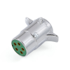 Pollak 11-501 5-Way Trailer Connector Plug, Chrome Plated - 37655 - Waytek, Inc.