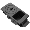 Push-to-Close Slide Latch, Snap-in, Medium Size, 1.2mm  Panel Thickness, 6.4mm  Total Grip, ABS, Black - A3-85-525-12 - Southco