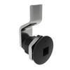 Quarter-Turn Cam Latch, 8 mm Square Recess, 6mm  Grip, Sealed, Zinc Alloy, Powder Coat, Black - E5-2-085-001 - Southco