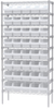 Akro-Mils Shelfmax 2000 lb Adjustable White Chrome Steel Open Adjustable Fixed Shelving System - 40 Bins - 2000 lb Total Capacity - AWS143630090 WHITE - AWS143630090 WHITE - R. S. Hughes Company, Inc.