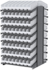 Akro-Mils 1800 lb White Gray Powder Coated Steel 16 ga Double Sided Fixed Rack - 36 3/4 in Overall Length - 128 Bins - Bins Included - APRD18048 WHITE - APRD18048 WHITE - R. S. Hughes Company, Inc.