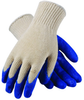 PIP 39-C122 Blue/White Large Cotton/Polyester/Knit Full Fingered Work & General Purpose Gloves - Latex Palm & Fingers Coating - Smooth Finish - 9.8 in Length - 616314-02977 - 616314-02977 - R. S. Hughes Company, Inc.