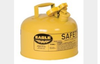 Eagle Yellpw 24-gauge hot dipped galvanized sleet 2.5 gal Safety Can - 10 in Height - 11.25 in Overall Diameter - 048441-00457 - 048441-00457 - R. S. Hughes Company, Inc.