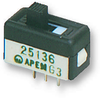 Slide Switch, 25000N Series, Dpdt, Vertical, Through Hole, 4 A, 250 V Rohs Compliant Apem - 98K8466 - Newark, An Avnet Company