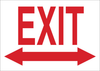 Brady B-302 Polyester Rectangle White Exit Sign - 10 in Width x 7 in Height - Laminated - TEXT: EXIT - 84633 - 754476-84633 - R. S. Hughes Company, Inc.