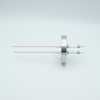 Power Feedthrough with Power Glove Connectors, 20,000 Volts, 30 Amps, 2 Pins, 0.094″ Copper Conductors, 2.75″ Conflat Flange - A5981-1-CF - MPF Products, INC.