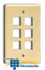 ICC 6-Port 1-Gang Faceplate - IC107F06 - TelephoneStuff.com