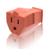3-Prong Straight Connector, 15 Amp 125 Volt 5-15R Orange - 5622 - Suzhou Ele Mfg Co., Ltd.