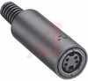 Min Din Cable Receptacle; 4 pin; mates with MP-371 - 70151589 - Allied Electronics, Inc.