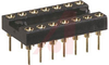 Socket, DIP;Open;4-Finger;14 Pos.;Solder;0.3In.;30muIn. Gold;50V;3A;-25 to 85deg - 70206542 - Allied Electronics, Inc.