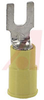Terminal; Block Fork; 12 to 10 AWG; 0.25 in.; ETP Copper (Terminal); Tin; Vinyl - 70113679 - Allied Electronics, Inc.